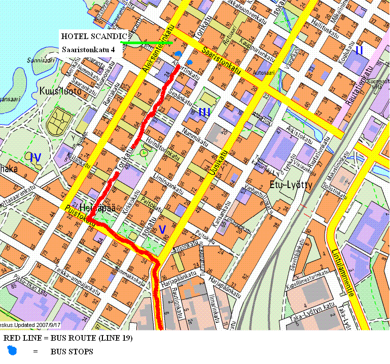 Oulu ville centre plan
