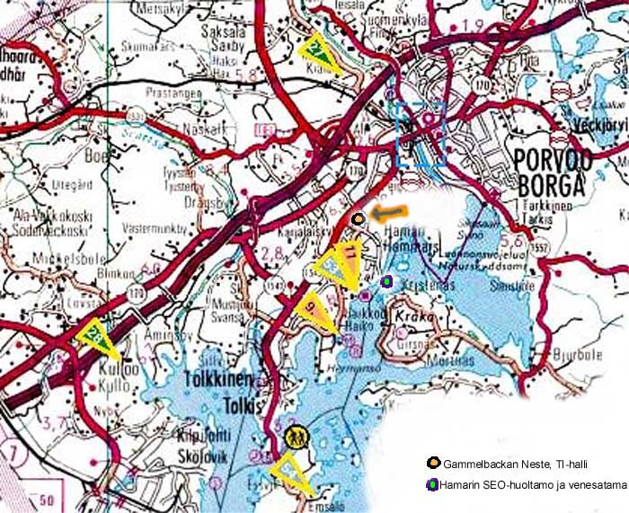 Porvoo itineraire plan