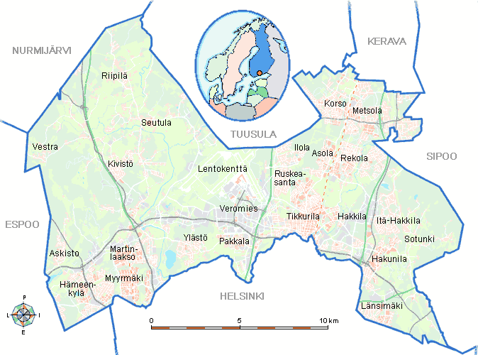 Vantaa ville centre plan