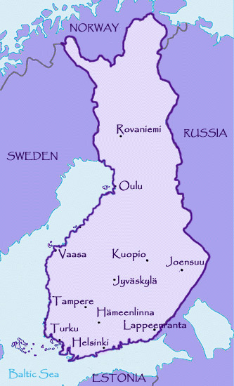 carte Finlande Vantaa