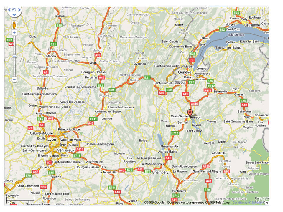 Annecy itineraire plan