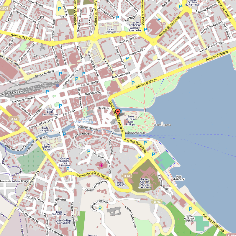 Annecy ville centre plan