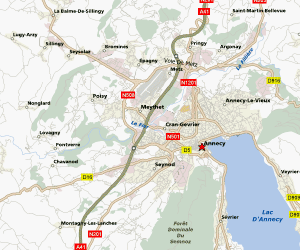 annecy itineraire plan