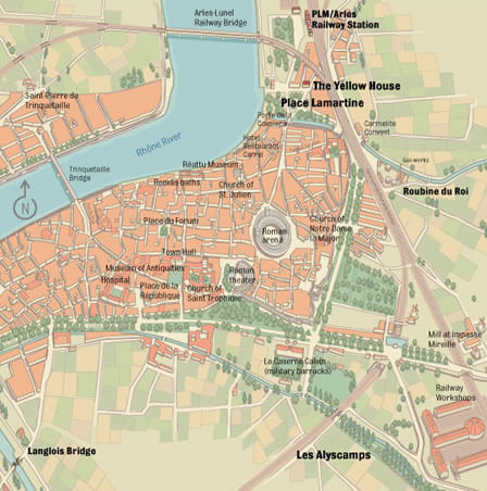 Arles itineraire plan