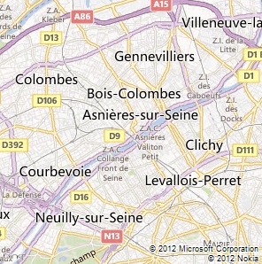 Asnieres sur Seine regions plan