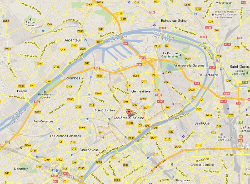 plan de Asnieres sur Seine