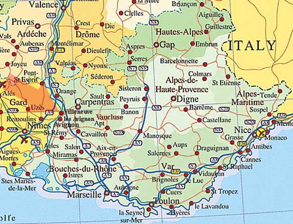 Avignon regions plan