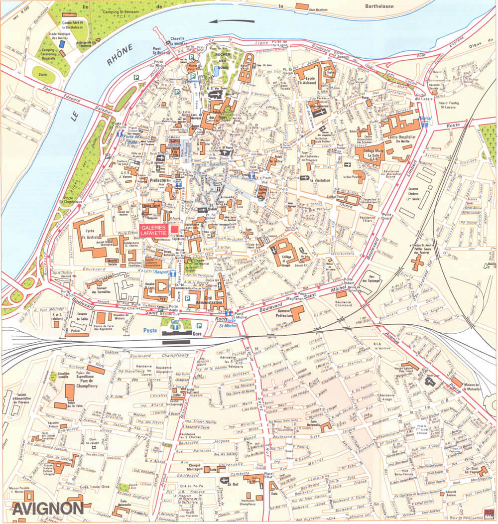 Avignon ville plan