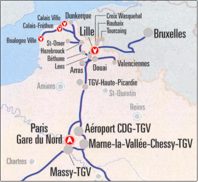 Calais tgv plan