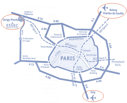 Cergy paris aeroport plan