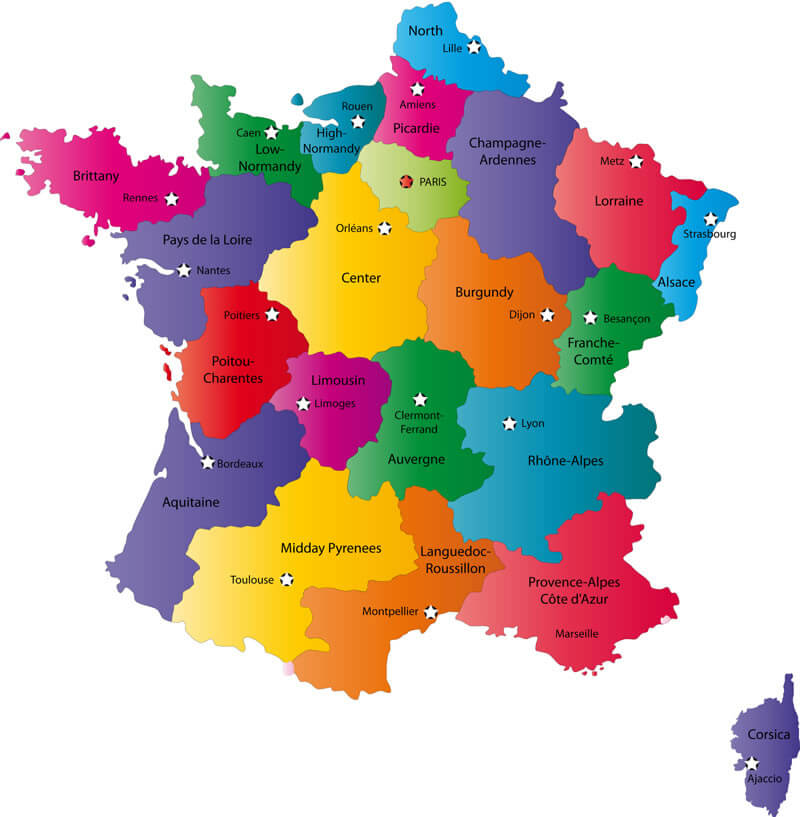 france carte regions