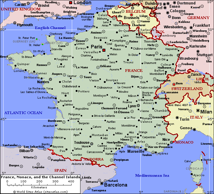 france villes carte