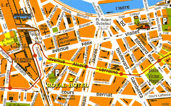 Grenoble street plan