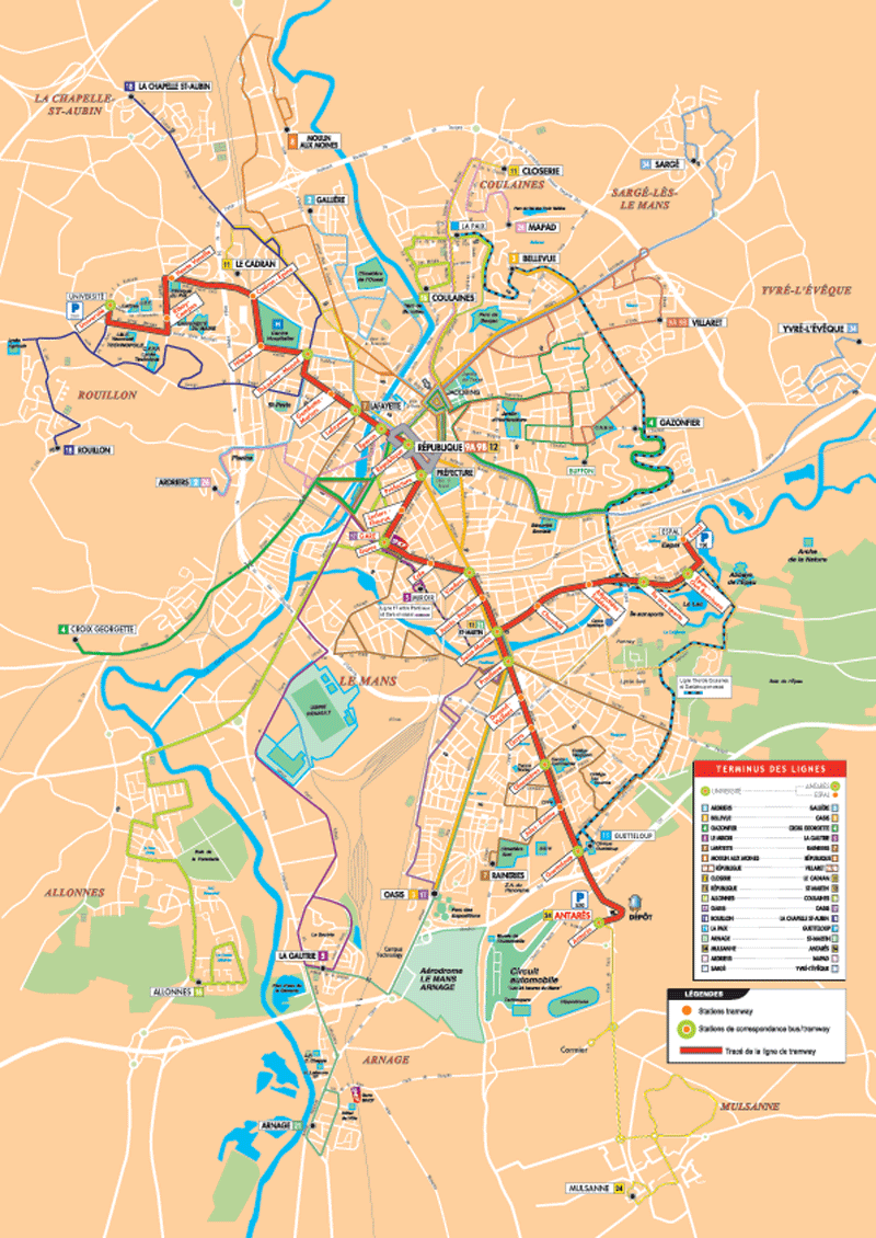Le Mans tramway plan