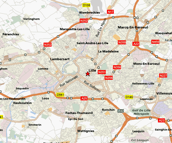 Lille itineraire plan