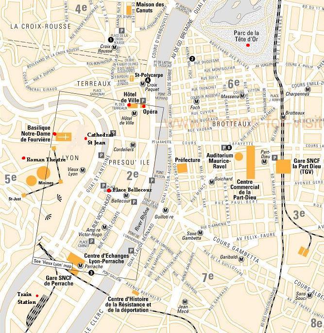 Lyon street plan