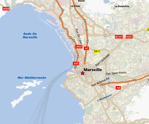 Marseille itineraire plan