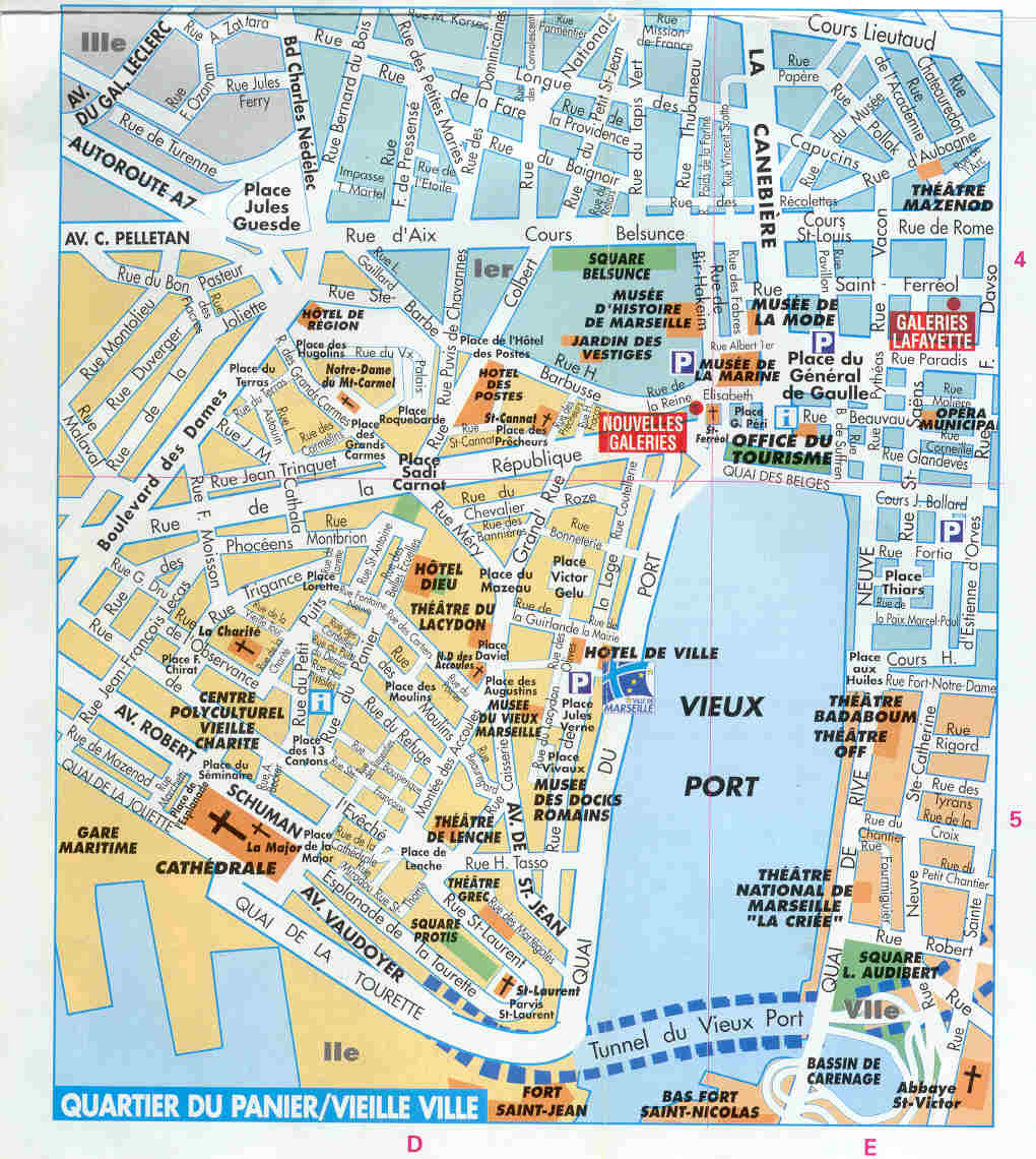 Marseille ville plan