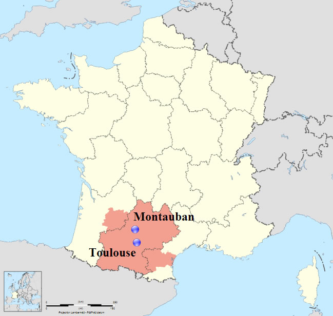 france toulouse Montauban plan