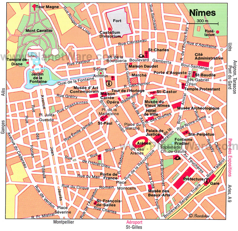 Nimes ville plan