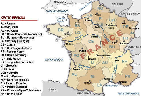 france regions plan Orleans