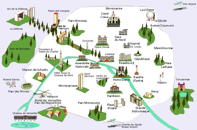 paris ville plan