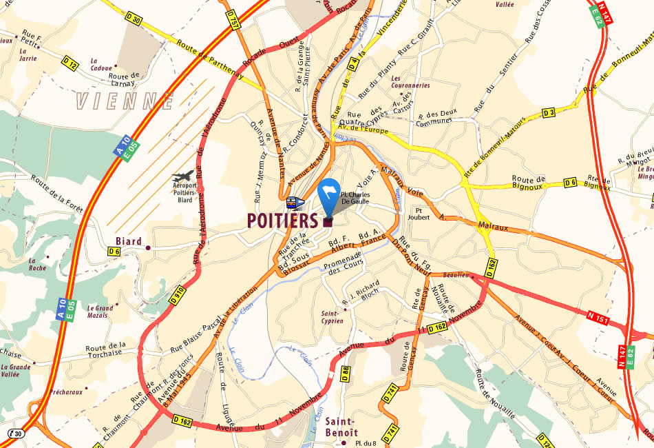 Poitiers Carte Et Image Satellite