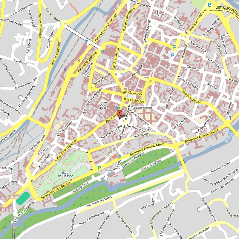 Poitiers ville plan