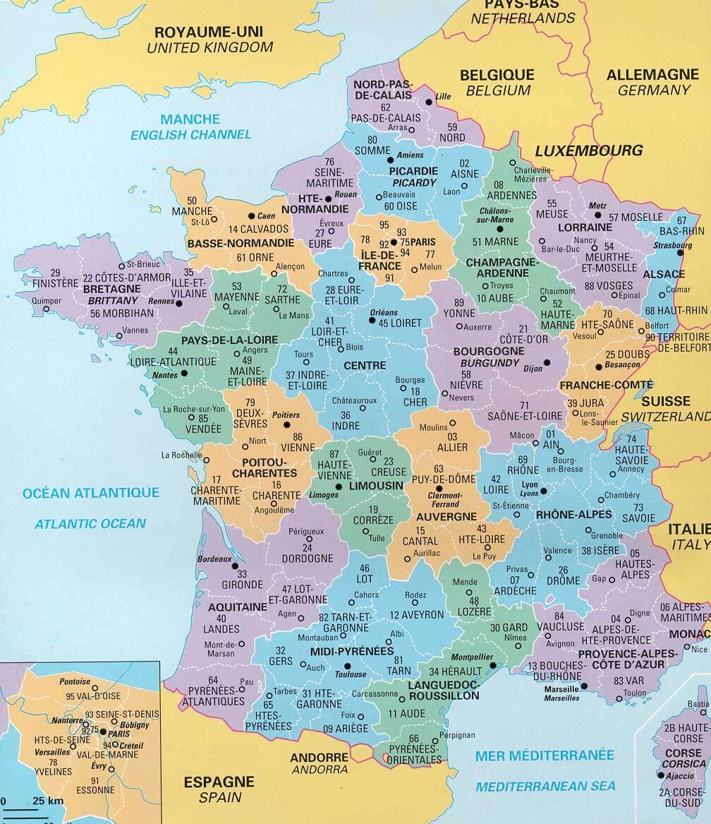 provinces carte du france