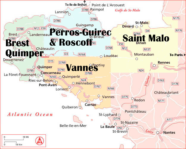 Quimper regions plan