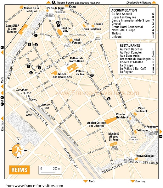 Reims ville plan