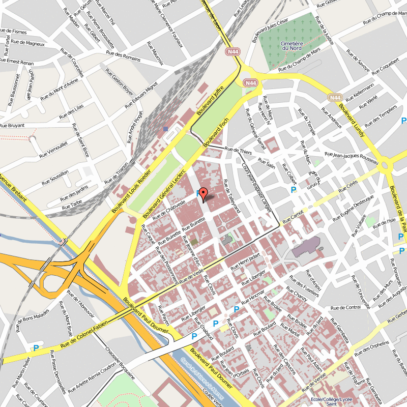 Reims ville centre plan