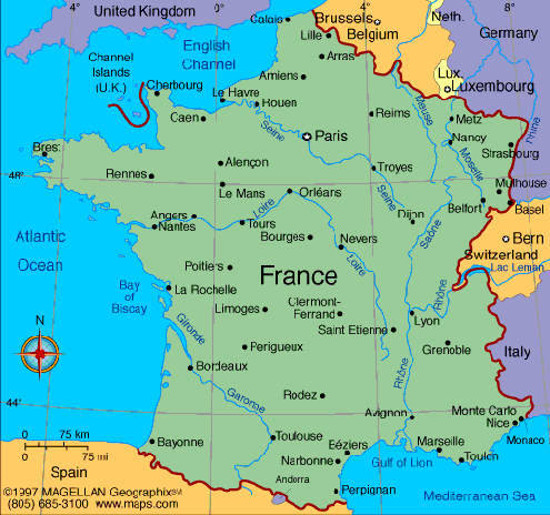 carte france Rennes