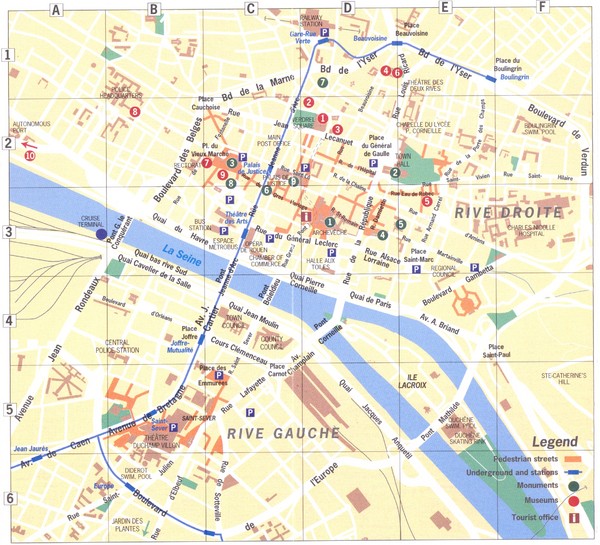 Rouen touristique plan