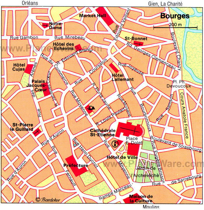 Saint Etienne bourges plan