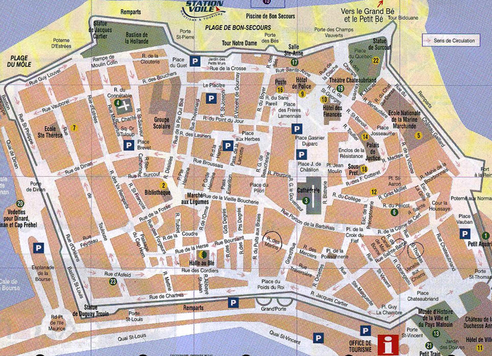 Saint Malo ville plan