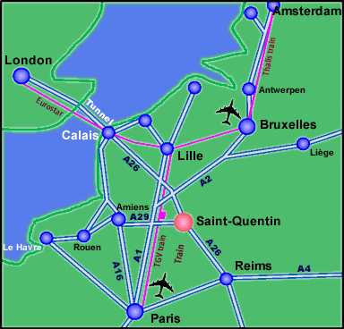 Saint Quentin nord france plan