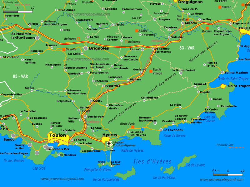 Toulon itineraire plan