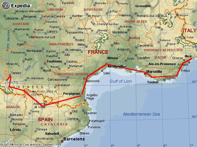 Toulon sud france plan