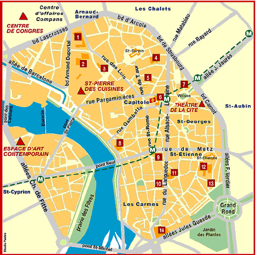 Toulouse centre ville plan