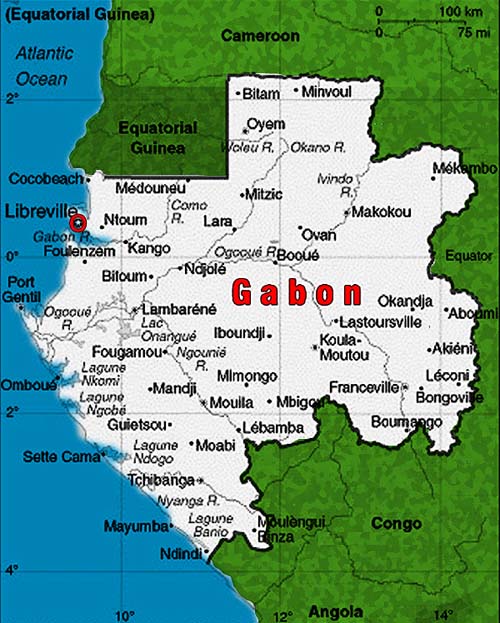 villes carte gabon