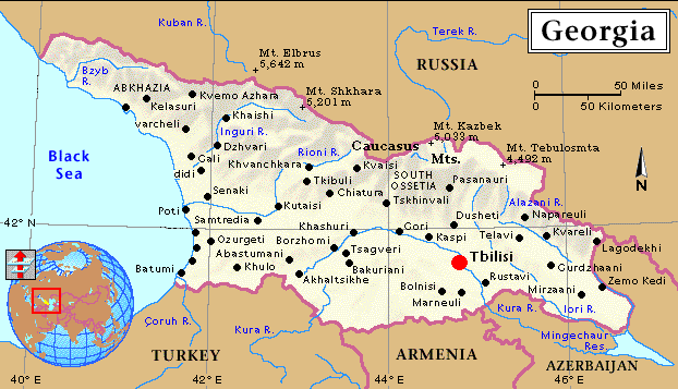 politique carte du georgie