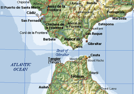 strait gibraltar carte