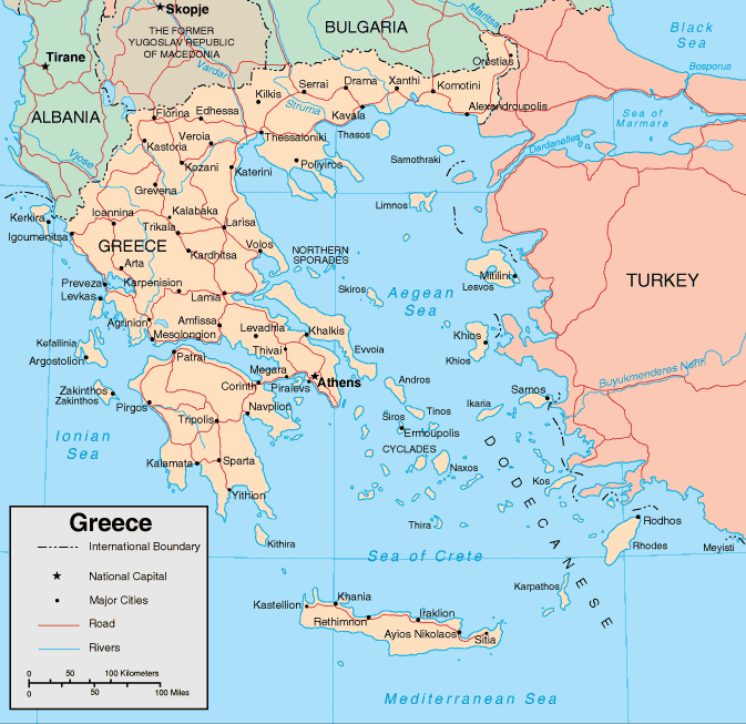 carte du grece