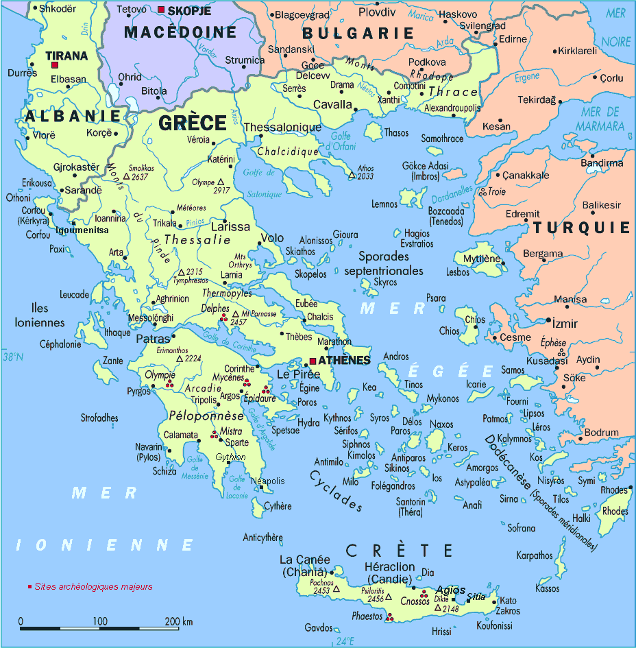 Carte du Grece