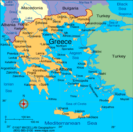 Grece Carte Limite