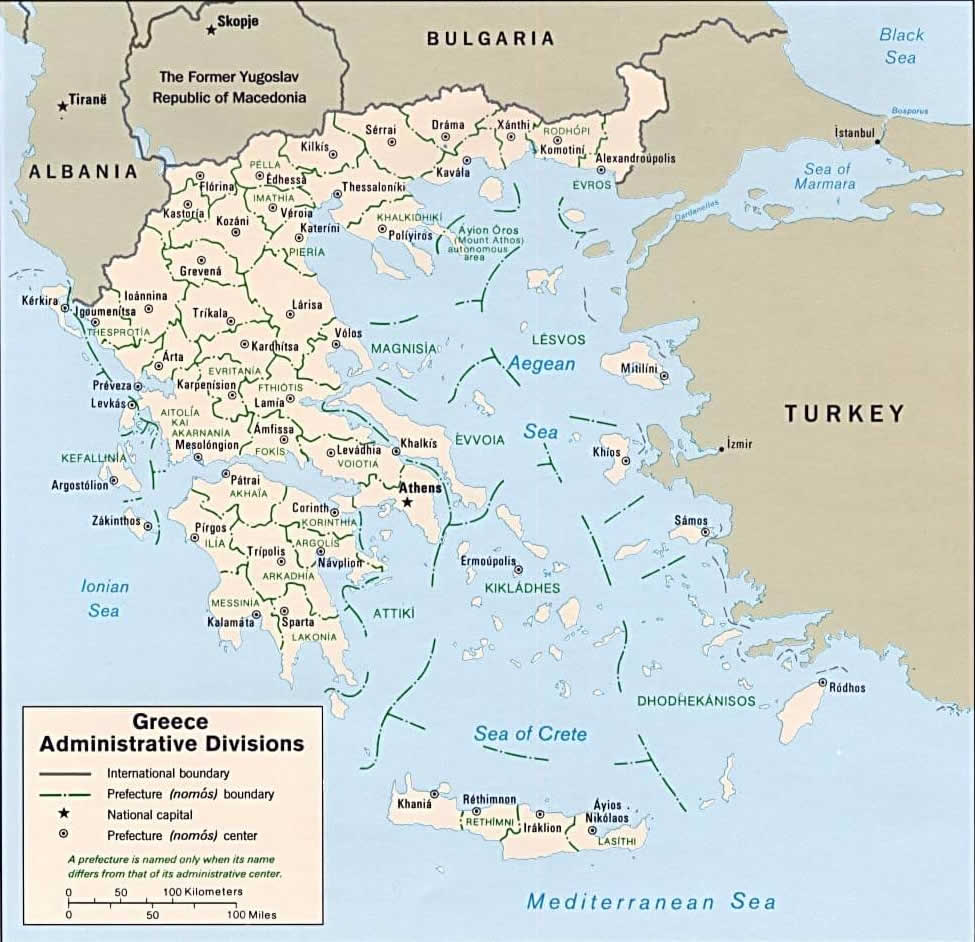grece division carte