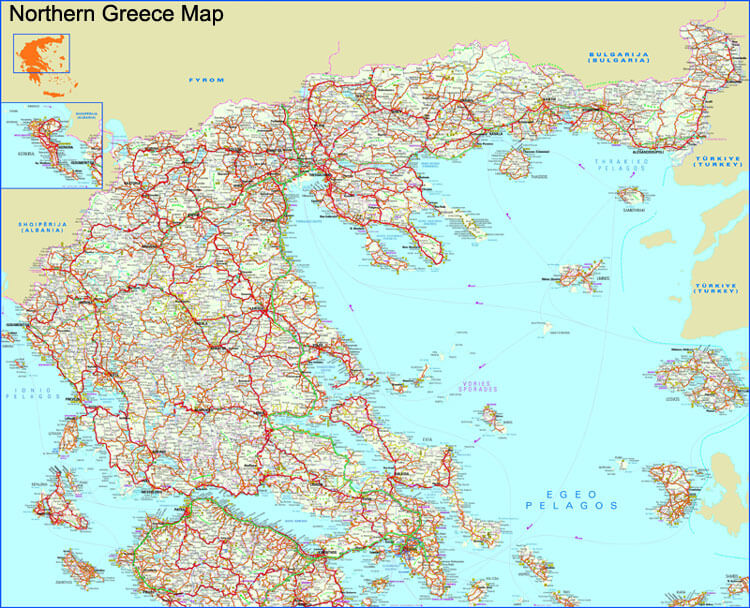 Nord Grece Carte