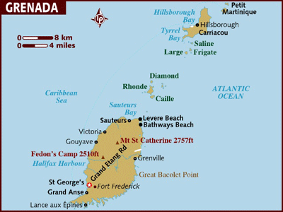 grenada Iles carte