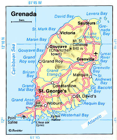 grenada itineraire carte